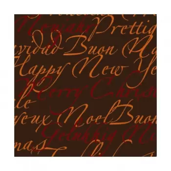 Chocolate World LF003012 Alice 3 Happy New Year Chocolate Transfer Sheets - 135 mm x 275 mm - 20 sheets Chocolate Transfer Sh...