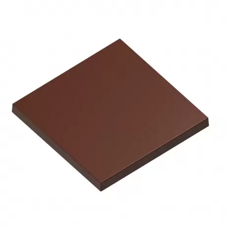 Chocolat Form CF0251 Polycarbonate Tablet Square Base Chocolate Mold - 80 x 80 x 6.5 mm - 1 x 3 cavity - 50 gr Bars & Napolit...