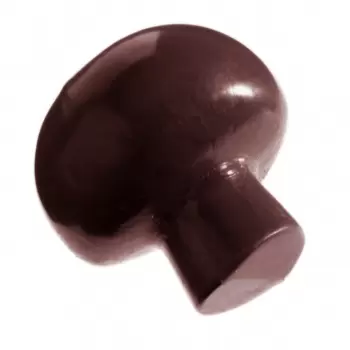 Chocolate World CW2326 Polycarbonate Mushroom Chocolate Mold - double model - 30 mm x 30 mm x 15 mm H - 4 x 8 cavity - 8 gr H...