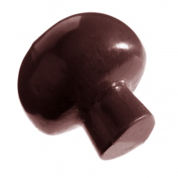 Chocolate World CW2326 Polycarbonate Mushroom Chocolate Mold - double model - 30 mm x 30 mm x 15 mm H - 4 x 8 cavity - 8 gr M...