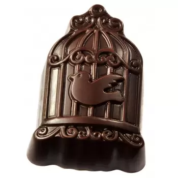 Chocolate World CW1785 Polycarbonate Bird Cage Chocolate Mold - 34.5 x 26 x 18 mm - 3 x 7 Cavity - 11 gr - 275x135x24mm Theme...