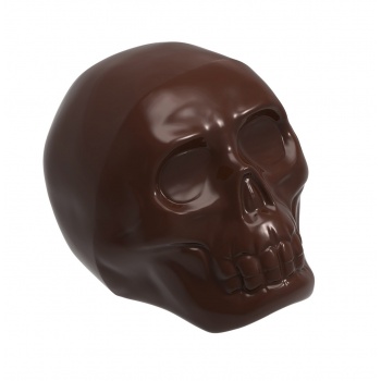 Magnetic Polycarbonate Chocolate Large Skull Mold - 103 mm x 150 mm x 106.5 mm H - 1 x 1 cavity