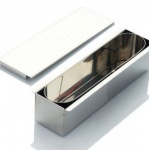 Professional Stainless Steel Rectangle & Oval Travel Cake Mold by Frank Haasnoot - Full Mold 255 mm x 84 mm H x 62 mm