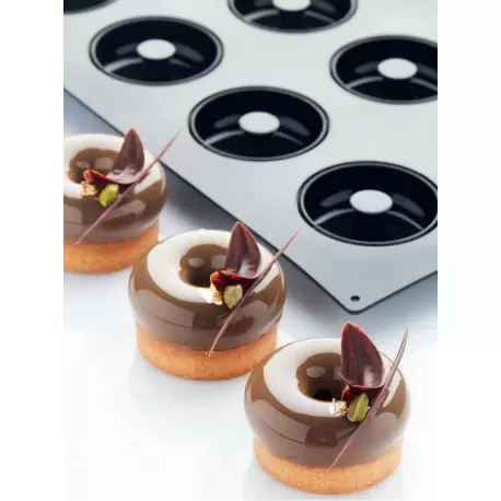 Martellato 30SIL503 Professional Silicone Donuts Mold - 75 mm h x 25 mm - 89 ml - 6 cavity Entremets Silicone Molds & Inserts