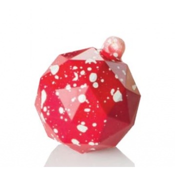 Martellato 20SR103 Professional Magnetic 3D Polycarbonate Geometric Christmas Ornament Chocolate Mold - 62 mm h x 72 mm - 6 c...