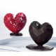 Martellato MA3015 Professional Polycarbonate Geometric Diamond Heart Chocolate Mold - 70 mm x 66 mm h x 20 mm - 14 gr - 6 cav...