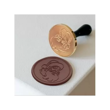 Martellato 20FH38L Martellato Santa Claus Christmas Chocolate Decoration Stamp Tool by Frank Haasnoot - 6cm Chocolate Stamps