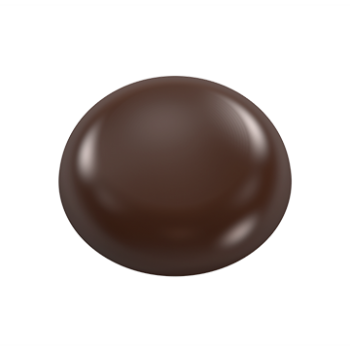 Pastry Chef's Boutique PCB517 Polycarbonate Flat Dome Shaped Chocolate Caraques Mold - 36x9mm - 8gr - 4x6 Cavity - 275x175x25...