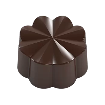 Pastry Chef's Boutique PCB464 Polycarbonate Geometric Clover Flower Praline Chocolate Mold - 30x14mm - 10gr - 4x7 Cavity - 27...