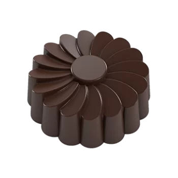 Pastry Chef's Boutique PCB465 Polycarbonate Geometric Daisy Flower Praline Chocolate Mold - 34x12mm - 10 gr - 4x7 Cavity - 27...