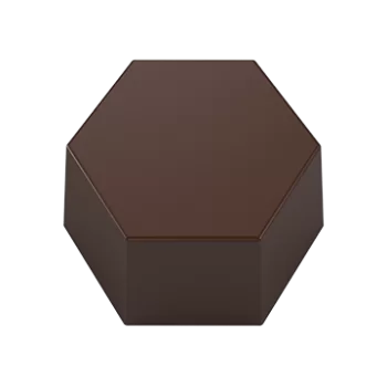 Pastry Chef's Boutique PCB752 Polycarbonate Geometric Hexagon Shaped Chocolate Praline Mold - 30x26x16 mm - 28 Cavity - 10gr ...