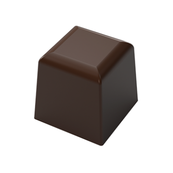 Pastry Chef's Boutique PCB703 Polycarbonate Jumbo Faceted Square Praline Chocolate Cup Mold - 31x31x31mm - 30gr - 4x5 Cavity ...