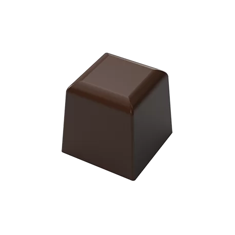 Pastry Chef's Boutique PCB703 Polycarbonate Jumbo Faceted Square Praline Chocolate Cup Mold - 31x31x31mm - 30gr - 4x5 Cavity ...