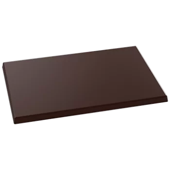 Pastry Chef's Boutique PCB391 Polycarbonate Large Flat Rectangular Base Chocolate Bark Mold - 120x80x5mm - 55gr - 1x3 Cavity ...