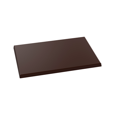 Pastry Chef's Boutique PCB391 Polycarbonate Large Flat Rectangular Base Chocolate Bark Mold - 120x80x5mm - 55gr - 1x3 Cavity ...