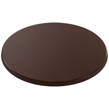 Pastry Chef's Boutique PCB393 Polycarbonate Large Flat Round Shaped Chocolate Base Disc Mold - 120x120x5mm - 66gr - 1x2 Cavit...