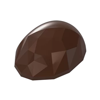 Pastry Chef's Boutique PCB542 Polycarbonate Oval Geometric Egg Shaped Praline Chocolate Mold - 40x30x16mm - 10gr - 4x7 Cavity...