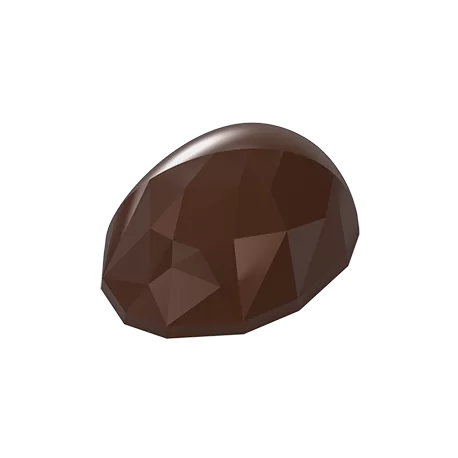 Pastry Chef's Boutique PCB542 Polycarbonate Oval Geometric Egg Shaped Praline Chocolate Mold - 40x30x16mm - 10gr - 4x7 Cavity...