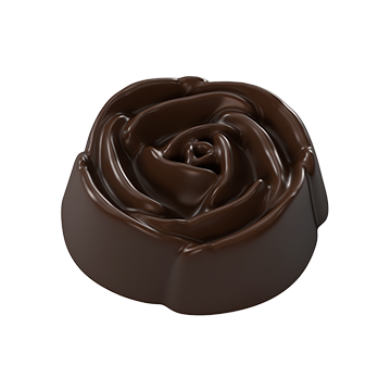 Rose Topped Truffle/Bon Bon Candy Mold