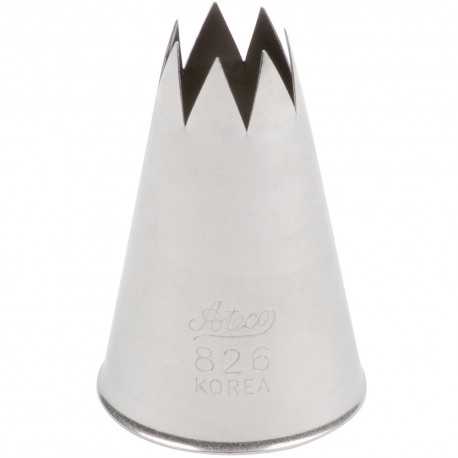 Ateco 826 Ateco 826 - Open Star Pastry Tip 1/2'' Opening Diameter- Stainless Steel Open Star Pastry Tips