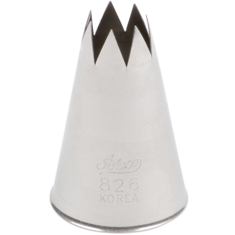Ateco 826 Ateco 826 - Open Star Pastry Tip 1/2'' Opening ...