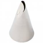 Stainless Steel Rounded Petal Pastry Tip Nozzle - 24 mm x 43 mm - Hole 13 mm x 2 mm