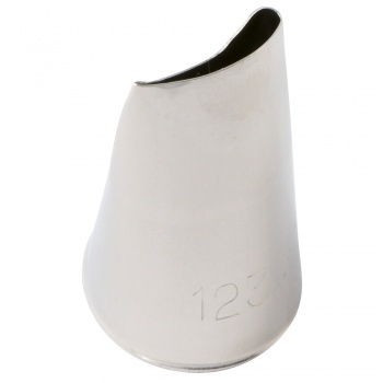 Stainless Steel Rounded Petal Pastry Tip Nozzle - 24 mm x 40 mm - Hole 137mm