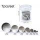 Pastry Chef's Boutique B07TN75QJ9 Stainless Steel 7 Piece Hollow Cookie Cutters Set - Round Circle Mini Cookie Cutters, Bakin...