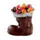 Martellato MAC421S Christmas Santa Boot Thermoformed Chocolate Mold - h 135 mm - 1 full piece front and back Holidays Molds