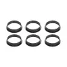 Silikomart 52.243.20.0165 Silikomart Professional TARTE RING Ø80 mm - Set of 6 Rings - H20 mm - Black Round Tart Ring
