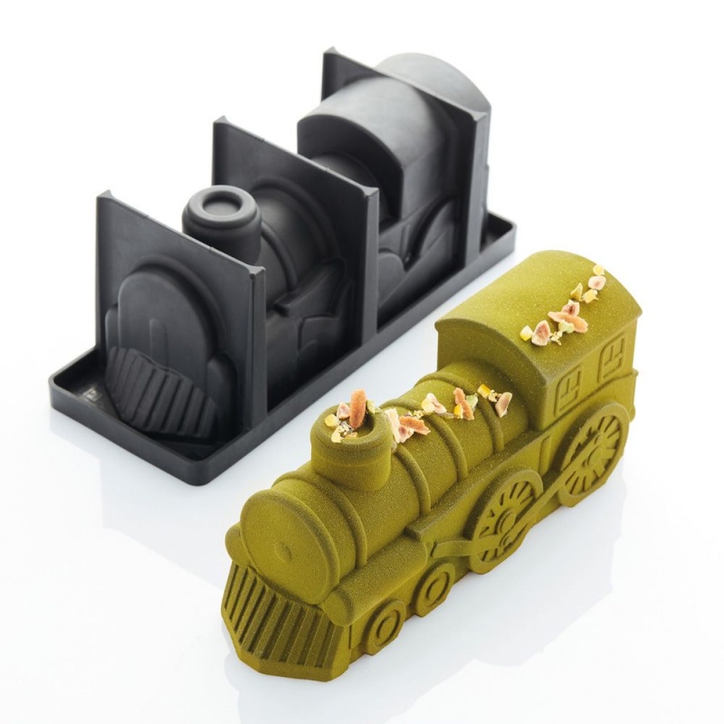 Pavoni KE085 Pavoni Entremet Christmas Train Yule Log Cake Mold - E