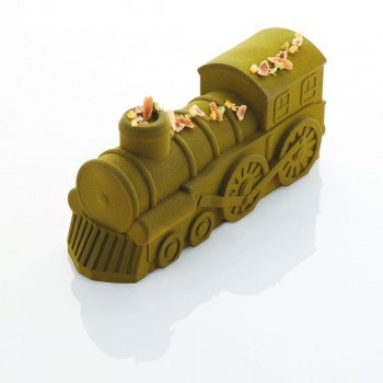 Pavoni KE085 Pavoni Entremet Christmas Train Yule Log Cake Mold - EXPRESS LOG - by Frank Haasnoot - 250mm x 88 mm x 106 mm H ...