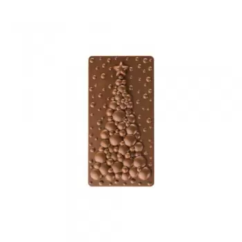 Pavoni PC5037 Pavoni Polycarbonate Christmas Tree Chocolate Bar Mold Bubble Tree by Fabrizio Fiorani - 275 mm x 175 mm - 100g...