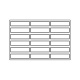 Pavoni LS07 Pavoni Chocoflex Silicone Rectangle Ganache Bar Mold - 90 mm x 22 mm x 10 mm H - 19.5ml - 18 indents Non-Stick Si...