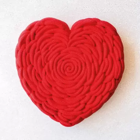 Pavoni KE086 Pavoni Professional Entremet Rose Heart Silicone Mold - JE T'AIME - by Cédric Grolet - 185 mm x 185 mm x 50 mm h...