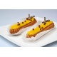 Pastry Chef's Boutique B08GNHXH Paper Long Oval Eclair Candy Cups - Base 105 x 40 x 25 mm - 1000 pcs - White Mono Cake Boards