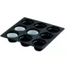 Pastry Chef's Boutique 07950 9 Composite Muffin Tray Silicone Mold - 8.5 cm x 5 cm x h 5cm - 9 cavity Non-Stick Silicone Molds