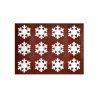 Pastry Chef's Boutique COP08012 Silicone Chocolate Decorations Chablons Mat - Snowflakes - Large - 80 mm - 12 indents Chocola...