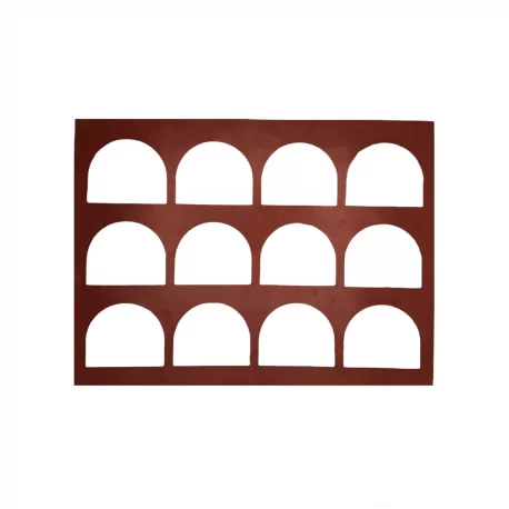 Pastry Chef's Boutique CANAMP07512 Silicone Chocolate Decorations Chablons Mat - Dome - 75 x 85 mm - 12 indents Chocolate Cha...