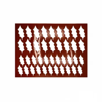 Pastry Chef's Boutique ACEMIX40 Silicone Chocolate Decorations Chablons Mat - Holly Leaves - 40 indents - 2 sizes Chocolate C...