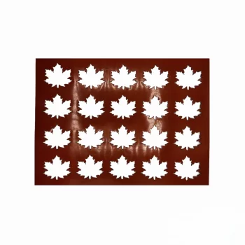 Pastry Chef's Boutique HOJ08015 Silicone Chocolate Decorations Chablons Mat - Medium - Autumn Leaves - 8 x 6.8 cm - 15 indent...