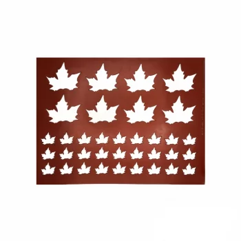 Pastry Chef's Boutique HOJMIX03 Silicone Chocolate Decorations Chablons Mat - Autumn Leaves - Small, Medium, and Large - 31 i...