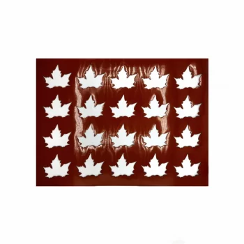Pastry Chef's Boutique HOC06520 Silicone Chocolate Decorations Chablons Mat - Small - Canadian Maple Leaves - 6.5 x 5.6 cm - ...
