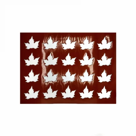 Pastry Chef's Boutique HOC06520 Silicone Chocolate Decorations Chablons Mat - Small - Canadian Maple Leaves - 6.5 x 5.6 cm - ...