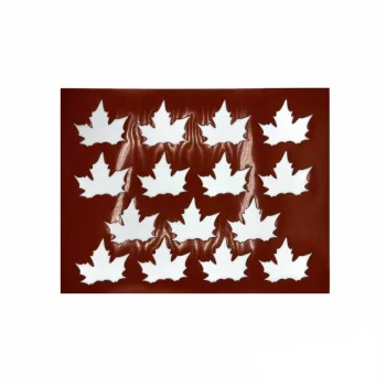 Pastry Chef's Boutique HOC08012 Silicone Chocolate Decorations Chablons Mat - Large - Canadian Maple Leaves - 8 x 6.8 cm - 12...