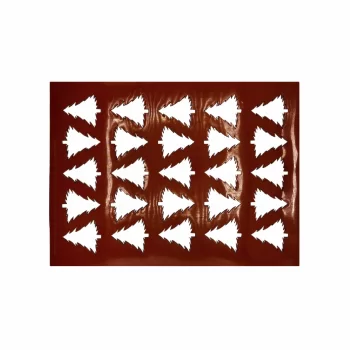 Pastry Chef's Boutique ARN06025 Silicone Chocolate Decorations Chablons Mat - Christmas Tree - Small - 6 cm - 25 indents Choc...