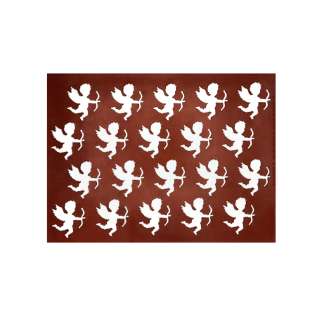Pastry Chef's Boutique CUP06015 Silicone Chocolate Decorations Chablons Mat - Cupid - Small - 65 x 60 mm - 15 indents Chocola...