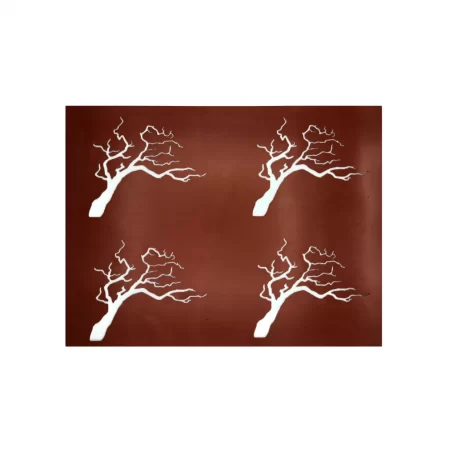Pastry Chef's Boutique ARB14304 Silicone Chocolate Decorations Chablons Mat - Spooky Halloween Tree - 145 x 120 mm - 4 indent...