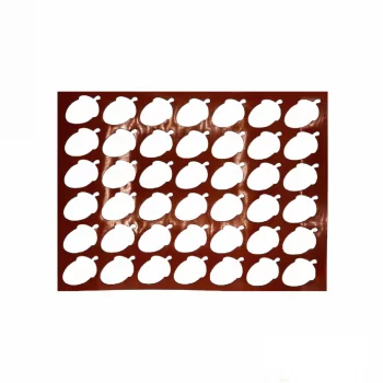 Pastry Chef's Boutique BEL06042 Silicone Chocolate Decorations Chablons Mat - Acorn - 60 x 37 mm - 42 indents Chocolate Chabl...
