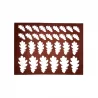 Pastry Chef's Boutique AGC00128 Silicone Chocolate Decorations Chablons Mat - Oak Tree Leaves - 32 Indents Chocolate Chablons...